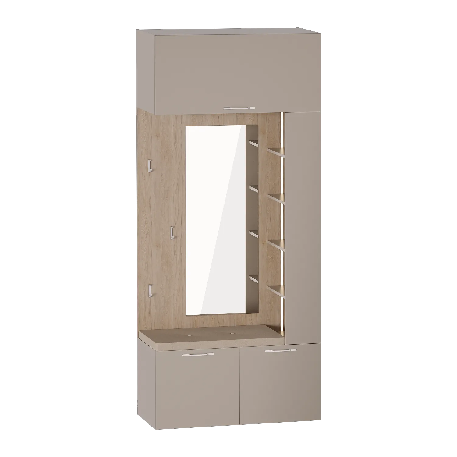 Вешалка с зеркалом "Джерси" прихожая