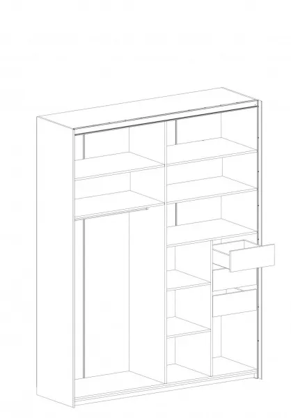 Шкаф с раздвижными дверями с обрамлением "Глазго" спальня