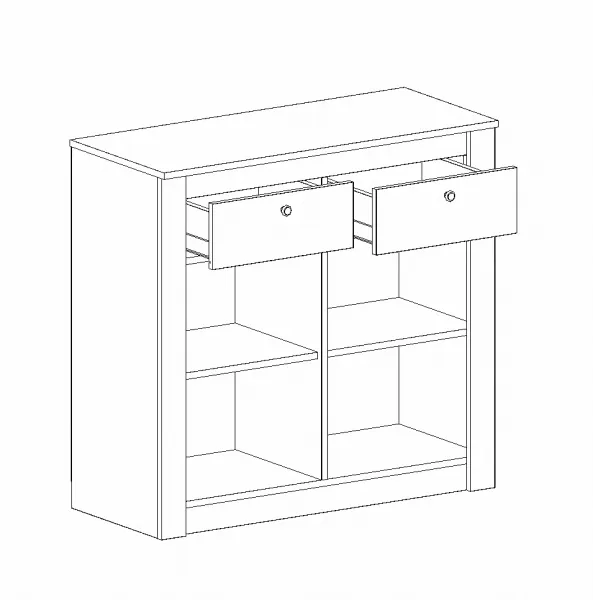 Тумба 2 дв. 2 ящ. "Даллас" спальня
