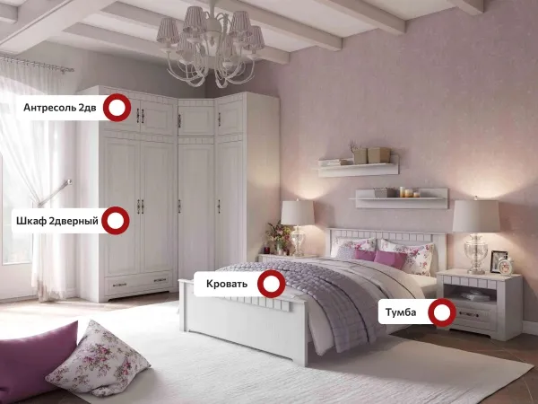 Спальный гарнитур "Прованс" композиция #3